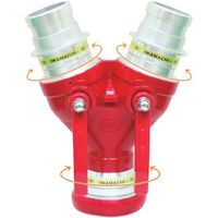 岩崎製作所 通水分岐管 アルミ製 イワマチ双口接手 イワマチ町野式 21ISSM666A 1台 509-9160（直送品）