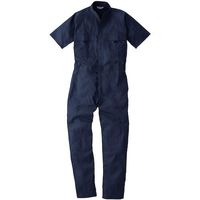 桑和 9007 半袖つなぎ ネイビー 6L 9007-1-6L 1着 530-4401（直送品）