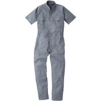 桑和 9007 半袖つなぎ グレー L 9007-7-L 1着 530-7497（直送品）