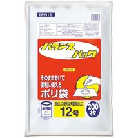 オルディ バランスパック 12号 0.01ミリ 半透明 200P BPN12 1セット(12000枚:200枚×60冊) 554-7367（直送品）
