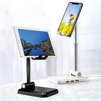 エアージェイ HUB付スマホスタンドWH ATST-HUB1WH 1個 562-5534（直送品）