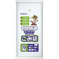 オルディ コンパクトごみ袋LD 70L 0.03mm 透明 10P CB-LN70-10 1セット(300枚:10枚×30冊)（直送品）