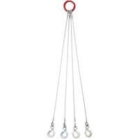 オーエッチ工業 OH 4点吊りワイヤースリング 12mm×1m 4W12-10 1本 405-6026（直送品）