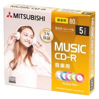 Verbatim Japan 音楽用CD-R 80分 5色カラーミックス MUR80FX5D1-B 1パック（直送品）