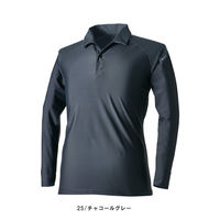 【TSデザイン/藤和】TS DESIGN クールアイス長袖ポロシャツ  WW80751-25-LL   チャコールグレー  1着（直送品）