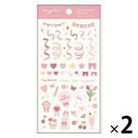 myfa（ミファ）デコレーションシール シャーベットピンク 1セット（2枚） LIHIT LAB.（リヒトラブ）