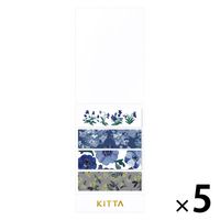 キングジム マスキングテープKITTA キッタ（フラワ-６） 5冊（40枚入×5） KIT063