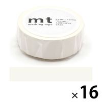 カモ井加工紙 マスキングテープ mt マットホワイト 幅15mm 16巻 MT01P208R