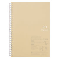 リヒトラブ CUBE FIZZ ソフティツイストノート（リングノート） セミB5 B罫6mm ベージュ N2608-16