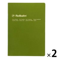 ロルバーンノート A5 5mm方眼 オリーブ 緑 2冊 デルフォニックス（Rollbahn）