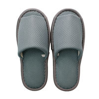 ストロング 業務用 洗えるメンズメッシュスリッパ グレー 10-4-846 1セット(1足×3)