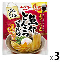 プチッとうどん 魚介とんこつ醤油味 22g×4個 3袋 エバラ食品工業 麺つゆ めんつゆ