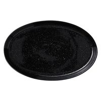 みやび街道　洋食器楕円皿 プラット　２１cmプラター　黒御影  [ 3個入 ]　mkd-70333573　[ 3個入 ]（直送品）