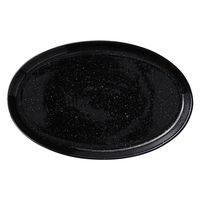 みやび街道　洋食器楕円皿 プラット　１７cmプラター　黒御影  [ 4個入 ]　mkd-70334573　[ 4個入 ]（直送品）