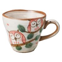 みやび街道 コーヒーカップ 仲よしふくろうピンク コーヒー碗 [ 4個入 ] mkd-77710324 (4個入)（直送品）