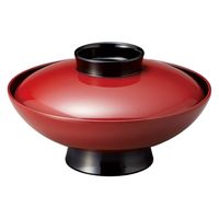 みやび街道　煮物椀 朱ツバ黒耐熱６寸小槌椀  [ 2個入 ]　mkd-89106274　[ 2個入 ]（直送品）