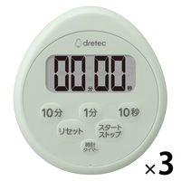 ドリテック 時計付防水タイマー グリーン T-611GN 1セット（3個）