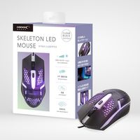 磁気研究所 USB有線 スケルトン LEDマウス HDGMGCM1062BK 1個（直送品）