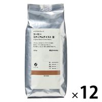 【コーヒー豆】無印良品 オリジナルブレンド コーヒー ミディアムテイスト 豆 200g 1セット（12袋） 良品計画
