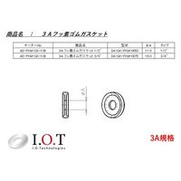 アイ・オー・テクノロジーズ 3A フッ素ゴムガスケット 3/4" 3A-GK-FKM-0075 AS-FKM-GK-109 1個（直送品）