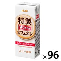 アサヒ飲料 WONDA（ワンダ）特製カフェオレ 紙パック 200ml 1セット（96本）