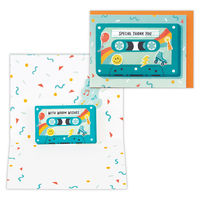 日本ホールマーク サンキュー グリーティングカード 立体US・カセットテープ 830304 1セット(6枚)（直送品）