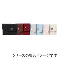 原口 346 スエードポーチ ブルー 007321445 1セット(10個入×1束 合計10個)（直送品）