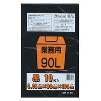 ワタナベ工業 Mー90B 業務用ゴミ袋90L 黒LLD 4903620605579 1セット(1パック入×20束 合計20パック)（直送品）