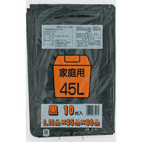 ワタナベ工業 Mー65B 家庭用ゴミ袋45L 黒LLD 4903620635071 1セット(1パック入×60束 合計60パック)（直送品）