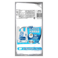 日本技研工業 とって付ポリ袋 半透明乳白 M 4904118656530 1セット(1冊入×30束 合計30冊)（直送品）