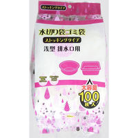 日本技研工業 水切りゴミ袋 ストッキングタイプ 浅型100枚 4904118664436 1セット(60冊入×1束 合計60冊)（直送品）