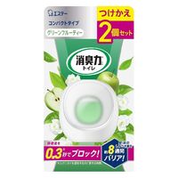 消臭力 コンパクト トイレ用 グリーンフルーティー 置き型 付け替え 1パック（2個入） 消臭剤 芳香剤 エステー