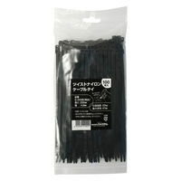 ジャステム ツイストナイロンケーブルタイ 200mm ブラック 23030102 1セット(100本入)（直送品）