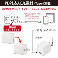 オーム電機 AC充電器 MAV-AP20W-W 01-7171 1個（直送品）