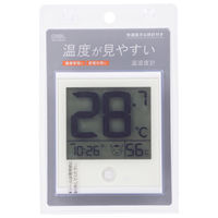 オーム電機 時計付き温湿度計 200BーW 08-1442 1個（直送品）