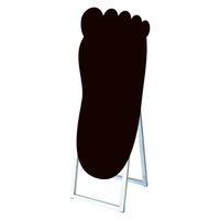 常磐精工　ポップルスタンド看板シルエット 45×90片面ブラック　足形　PPSKSL45X90K-FOT-B　1台（直送品）