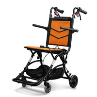フェニックス商事 ナイスウェイ10 アルミ製 折畳 介助式車椅子 オレンジ PHW9003L10_O 1台（直送品）