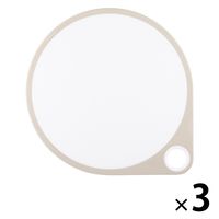 貝印 まるいまな板 35cm ホワイト 食洗機対応 AP5329 1セット(3個)