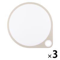 貝印 まるいまな板 30cm ホワイト 食洗機対応 AP5328 1セット(3個)