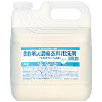 【在庫一掃セール】すすぎ1回 柔軟剤入り濃縮衣料用洗剤4L 1個 日本合成洗剤