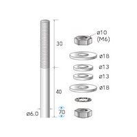 ナカニシ アーバー ねじ径6×軸6 37068 1本 407-6479（直送品）