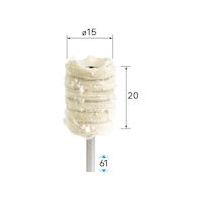 ナカニシ ソフト綿バフ 特厚 3本入 φ15×20×軸3 53752 1パック(3本) 407-7961（直送品）