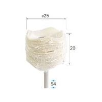 ナカニシ ソフト綿バフ 特厚 3本入 φ25×20×軸3 53753 1パック(3本) 407-6526（直送品）