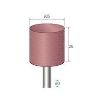 ナカニシ ハイパワーポリッシャー 10本入 円筒型 φ25×25×軸6 WA #220 47444 1パック(10本) 407-0423（直送品）