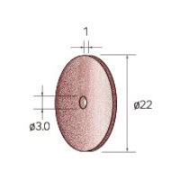 ナカニシ ハイパワーホイールゴム砥石 10枚入 φ22×1×穴3 WA #80 48011 1パック(10枚) 407-2490（直送品）