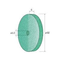 ナカニシ ハイパワーホイールゴム砥石 3枚入 φ50×6×穴6 WA #220 48318 1パック(3枚) 407-2492（直送品）