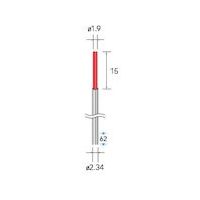 ナカニシ セラミックファイバーブラシ エンド型 φ1.9×15×軸φ2.34 中仕上用 51199 1本 407-0413（直送品）