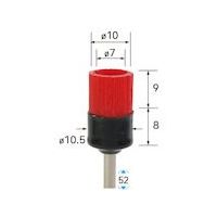 ナカニシ セラミックファイバーブラシ カップ φ10×9×軸φ3 中仕上用 51253 1本 407-1012（直送品）