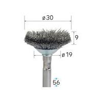 ナカニシ ステンレスブラシ ベベル φ30×9×軸φ6 線φ0.15 52132 1本 407-1040（直送品）