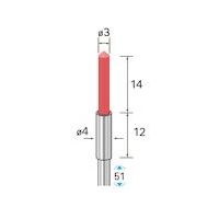 ナカニシ セラミックファイバーブラシ 先端90° φ3×14×軸φ3 51152 1本 407-8725（直送品）